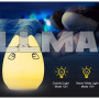 Силиконовый детский ночник 3DTOYSLAMP Котик с лапками 7 LED цветов USB 